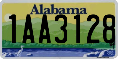 AL license plate 1AA3128