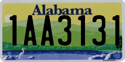 AL license plate 1AA3131