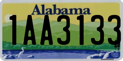 AL license plate 1AA3133