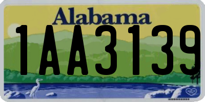 AL license plate 1AA3139