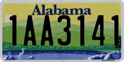 AL license plate 1AA3141