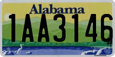 AL license plate 1AA3146