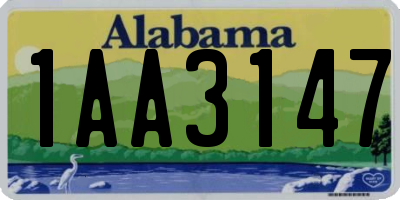AL license plate 1AA3147