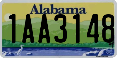 AL license plate 1AA3148