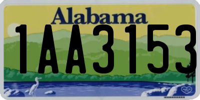 AL license plate 1AA3153