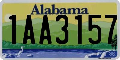 AL license plate 1AA3157