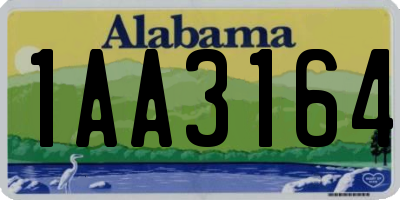 AL license plate 1AA3164