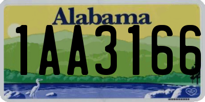 AL license plate 1AA3166