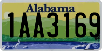 AL license plate 1AA3169