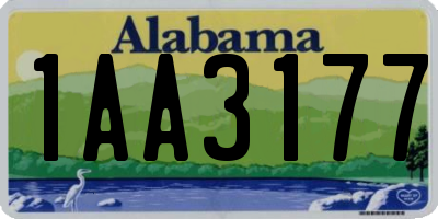 AL license plate 1AA3177