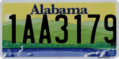 AL license plate 1AA3179