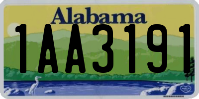 AL license plate 1AA3191