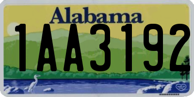 AL license plate 1AA3192