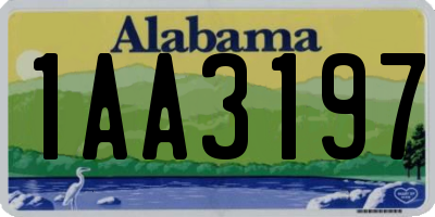 AL license plate 1AA3197