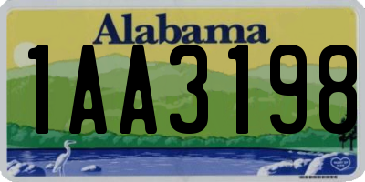 AL license plate 1AA3198