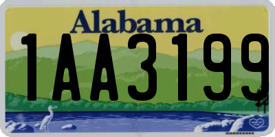 AL license plate 1AA3199