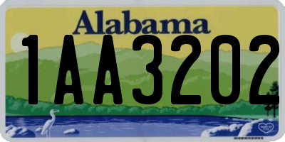 AL license plate 1AA3202