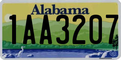 AL license plate 1AA3207