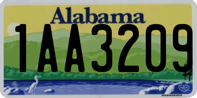 AL license plate 1AA3209