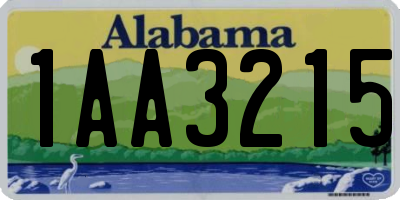 AL license plate 1AA3215