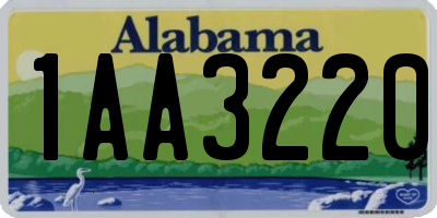 AL license plate 1AA3220