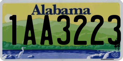 AL license plate 1AA3223