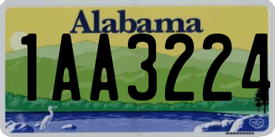 AL license plate 1AA3224