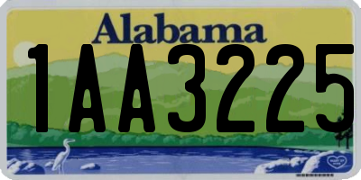 AL license plate 1AA3225