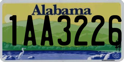 AL license plate 1AA3226