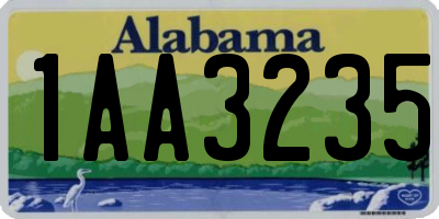 AL license plate 1AA3235