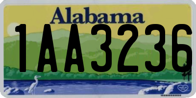 AL license plate 1AA3236