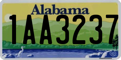 AL license plate 1AA3237