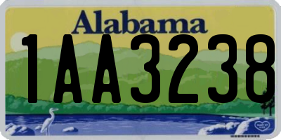 AL license plate 1AA3238