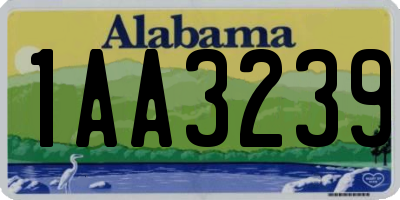 AL license plate 1AA3239