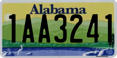 AL license plate 1AA3241