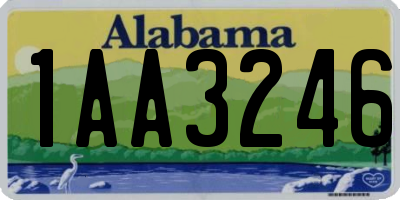 AL license plate 1AA3246