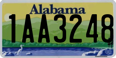 AL license plate 1AA3248