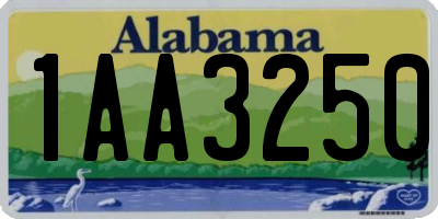 AL license plate 1AA3250