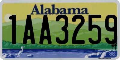 AL license plate 1AA3259