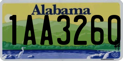 AL license plate 1AA3260