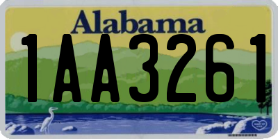 AL license plate 1AA3261