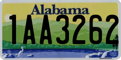 AL license plate 1AA3262