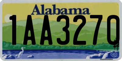 AL license plate 1AA3270