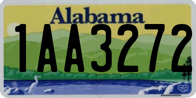 AL license plate 1AA3272