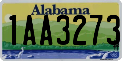 AL license plate 1AA3273