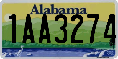 AL license plate 1AA3274