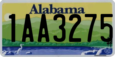 AL license plate 1AA3275