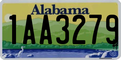 AL license plate 1AA3279