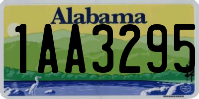 AL license plate 1AA3295