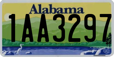 AL license plate 1AA3297